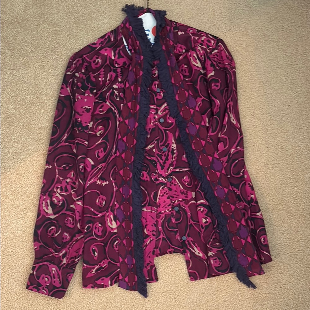 Detachable Fringe Collar Blouse